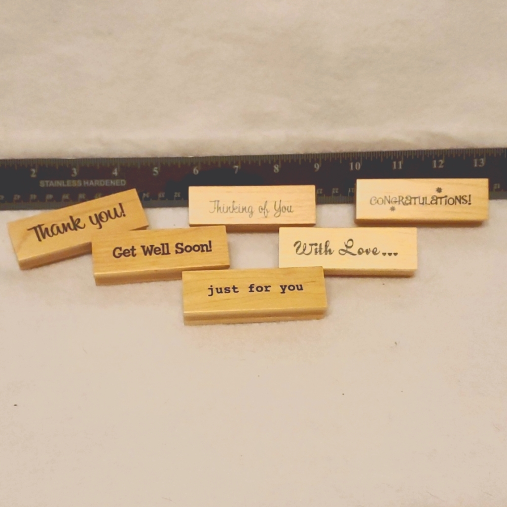 NEW - 6 Stamps for crafting or card making